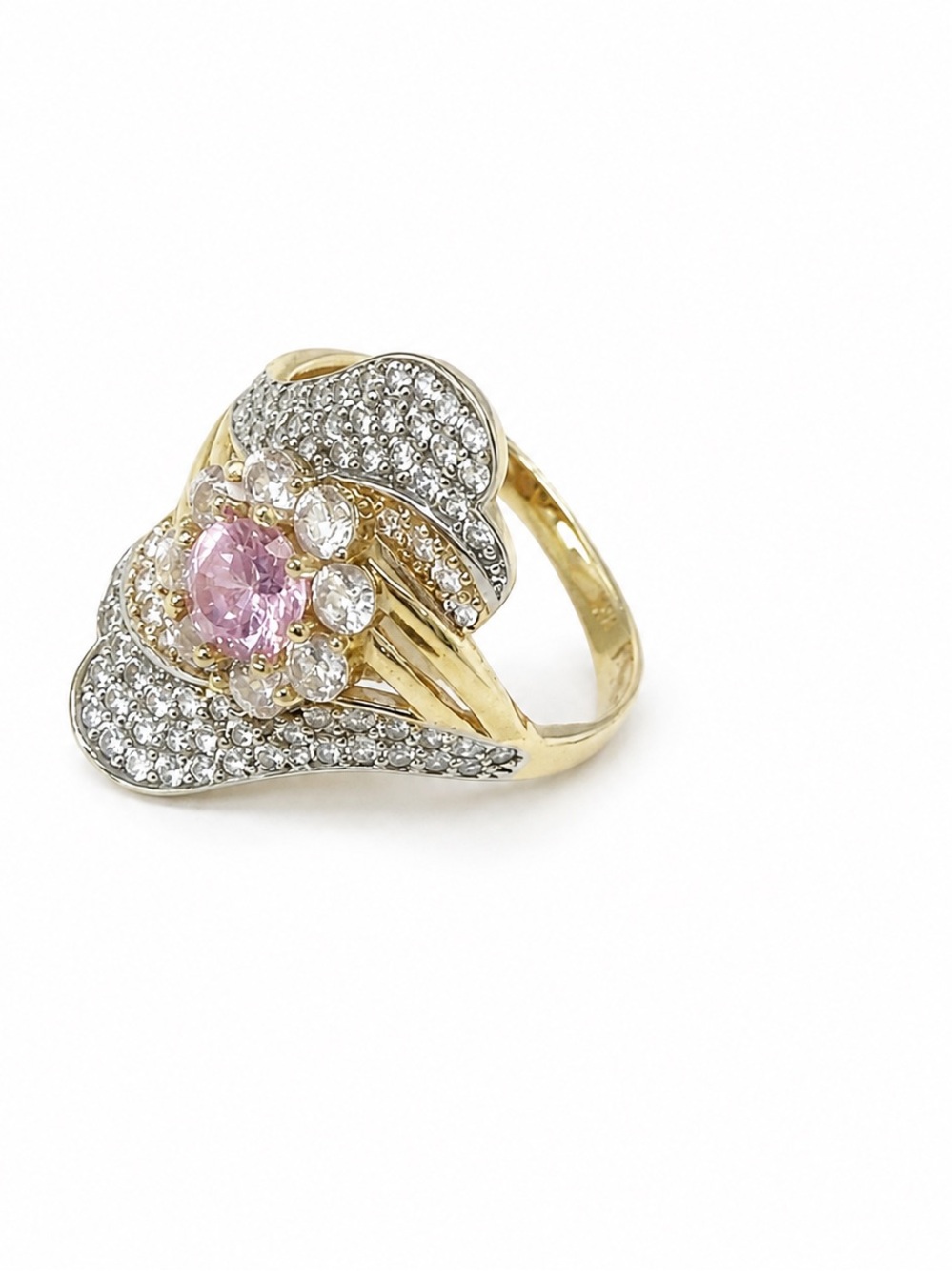14K Solid Gold Pink Stone Ring | 3.8g | Like New | Size 7